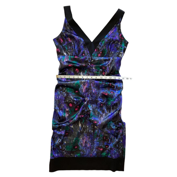 Maggie London Womens V-Neck Sleeveless Sheath Cocktail Dress Multicolor Size 8 - Picture 8 of 10